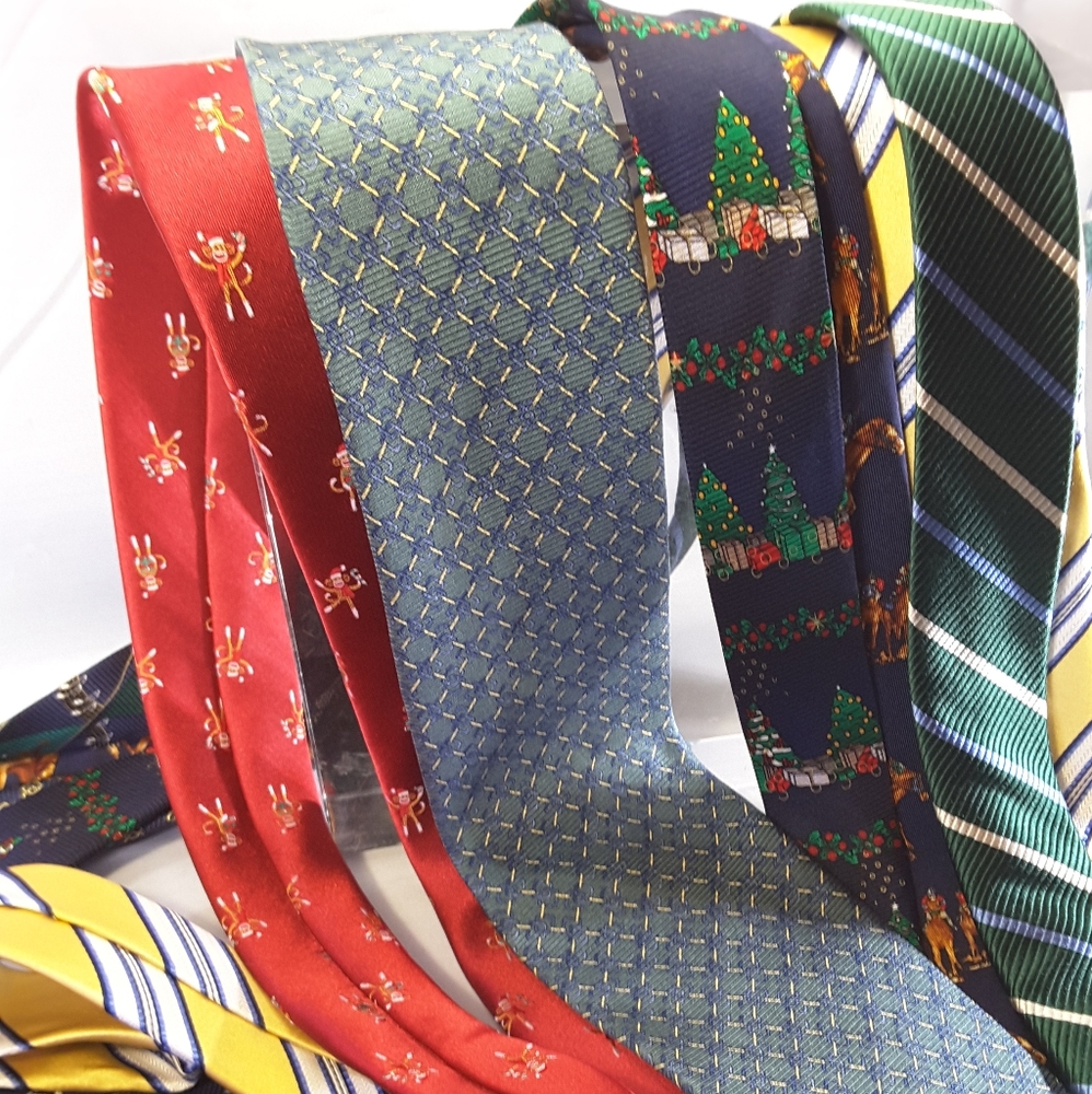 Lot of 8Mens Ties Mystery Robert Talbot And More